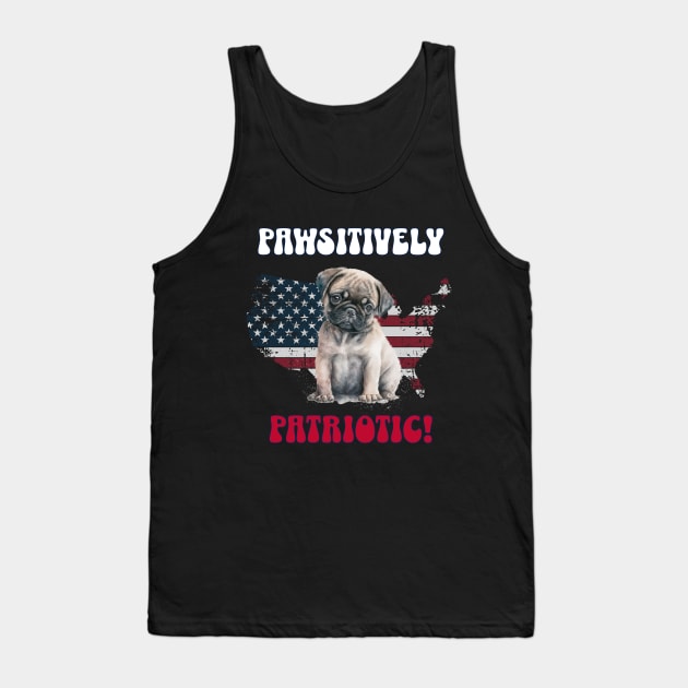 4th of July Independence Day Patriotic French Bulldog Funny Design for Dog Lovers Tank Top by EndlessDoodles